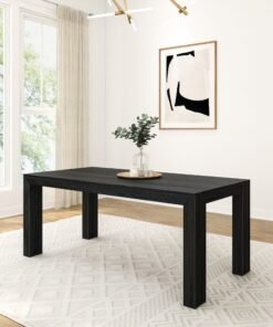 Wood Dining Table with Bench